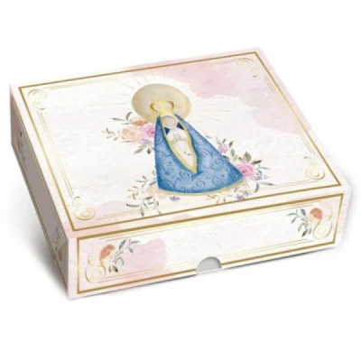 CAIXA PARA PRESENTE COM TAMPA NOSSA SENHORA P 17X13,5X4,5CM 13007648 - CROMUS