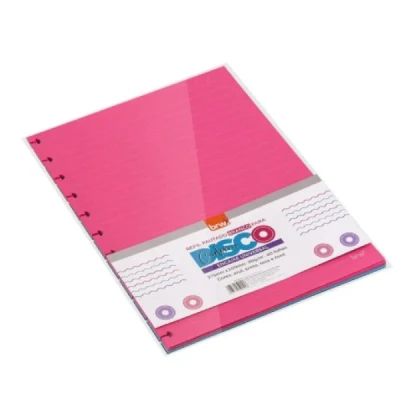 REFIL CADERNO DISCO MIOLO COLORIDO PAUTADO (272X200MM) C/40F CD1049 BRW