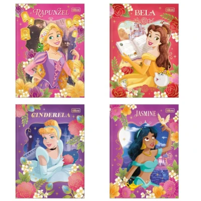 CADERNO 1MT BROCHURA CD 80F COLEGIAL PRINCESA TILIBRA