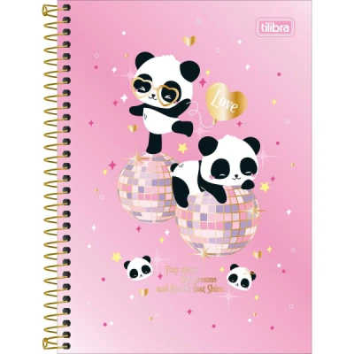 CADERNO ESPIRAL CAPA DURA UNIVERSITÁRIO 1 MATÉRIA LOVELY FRIEND 80 FOLHAS - TILIBRA