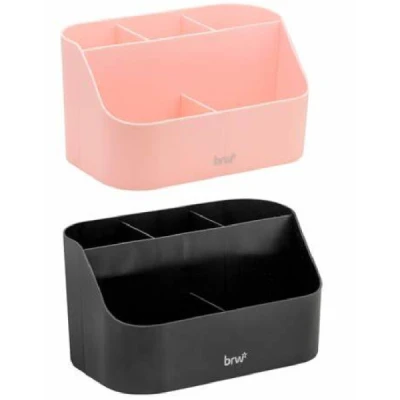 ORGANIZADOR PLASTICO DE MESA 5 COMP ROSA PASTEL OR5023 - BRW