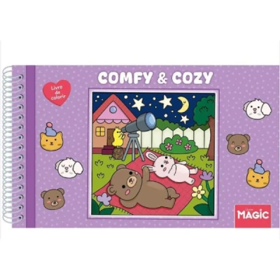 LIVRO DE COLORIR COMFY E COZY 96P ESP C.D. 180G UNIDADE 84891 - MAGIC KIDS