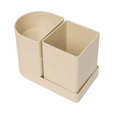 ACESSORIO ORGANIZADOR COMPACT AREIA C/4 PEÇAS REF 203691 POLIBRAS