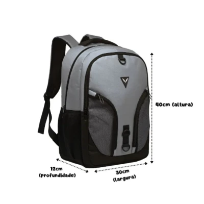 MOCHILA JUVENIL MASCULINA MM9168 VERDE/CINZA YEPP
