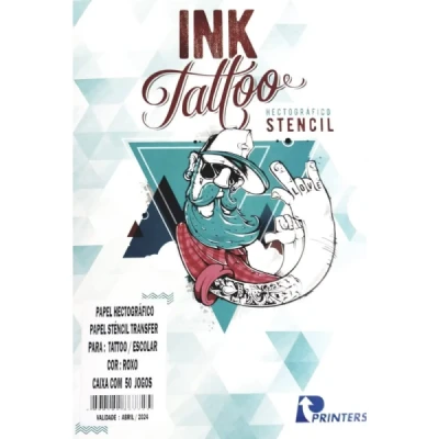 PAPEL HECTOGRAFICO ESTENCIL P/TATUAGEM ROXO - PRINTERS UNID