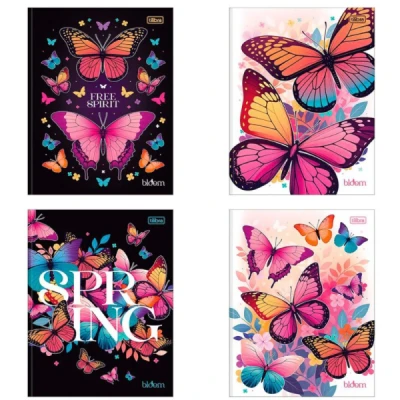 CADERNO BROCHURAO CAPA DURA BLOOM 80 FOLHAS - Tilibra