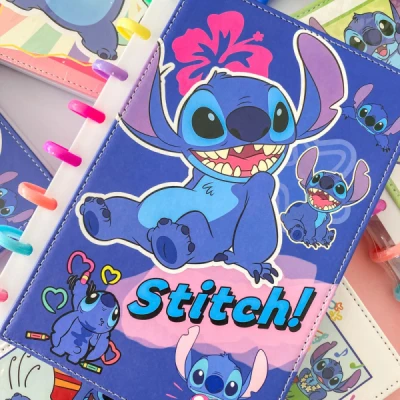 CADERNO DISCO STITCH A5 - IMPORTADO