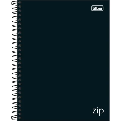 CADERNO 1MT 80F ESP CD COLEGIAL ZIP PRETO TILIBRA