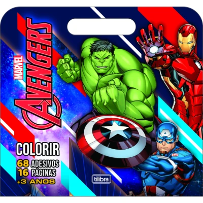 CARTILHA DE ATIVIDADES VENGERS 16 FOLHAS + 68 Adesivos