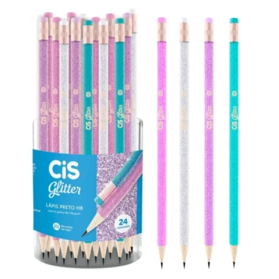 LAPIS ESCREVER PRETO CIS GLITTER