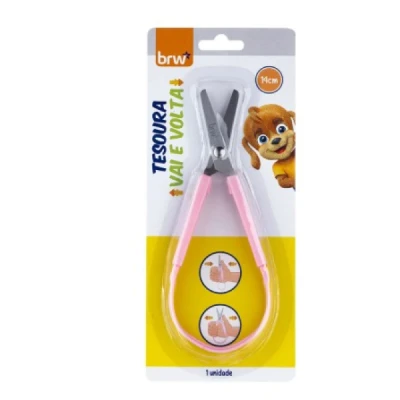 TESOURA ESCOLAR 14CM BRW VAI E VOLTA - BRW