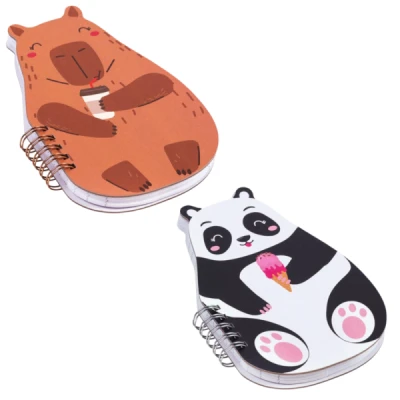 CADERNO FORMATO ZOO PANDA E CAPIVARA - 100X156 - 80 FOLHAS NB8511 BRW