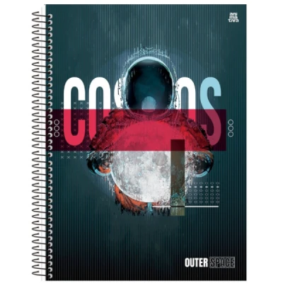 CADERNO 1MT 80F ESP CD UNIV OUTER SPACE ANIMATIVA