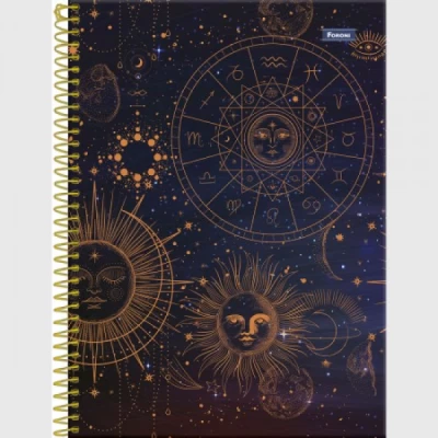 Caderno colegial Cosmos 80 fls - 1 Mat - Foroni - Cópia