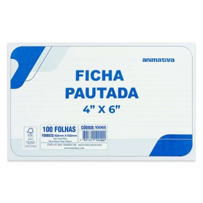 FICHA PAUTADA 4X6 152X102 PCT/100 10065 - SD
