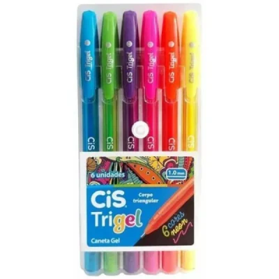 CANETA GEL 1.0 TRIGEL NEON C/06 57.6500 CIS