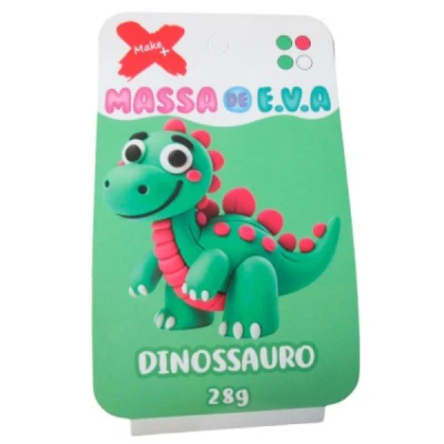 MASSA EVA BL POTE C/4 CORES 28G DINOSSAU