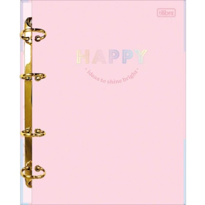CADERNO ARGOLADO 80F CART COLEGIAL HAPPPY S/L TILIBRA