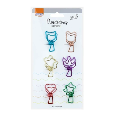PRENDEDOR DE PAPEL (BINDER) COLOR C/6UN CL0704 BRW