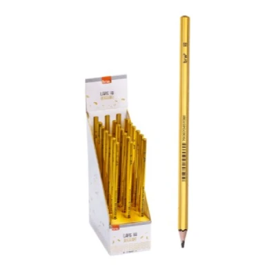 LAPIS DE ESCREVER HB DOURADO RESINA SEXTAVADO LP7222 BRW