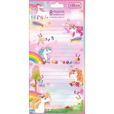 ETIQUETA ESCOLAR ADESIVA BLINK C/8UNID