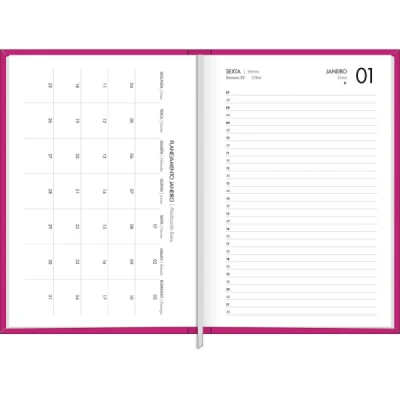 AGENDA COSTURADA NAPOLI 134X192MM M5 FEMININA 2027 TILIBRA