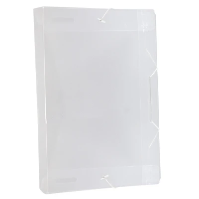PASTA ELASTICA PLASTICA 40MM OFICIO CRISTAL REF504PP - DAC