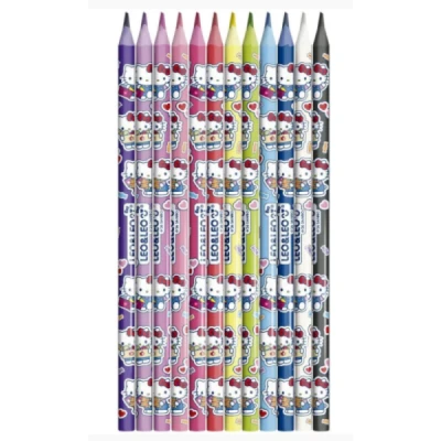 LAPIS DE COR C/12 HELLO KITTY TRIANGULAR REF10255 LEOELEO