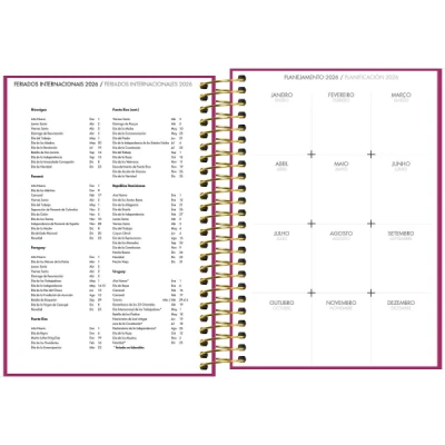Agenda Napoli Feminina Espiral 12,9 x 18,7 M5 2026 - Tilibra