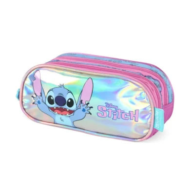 ESTOJO 3 ZIP STITCH ROXO EI42415SC LUXCEL