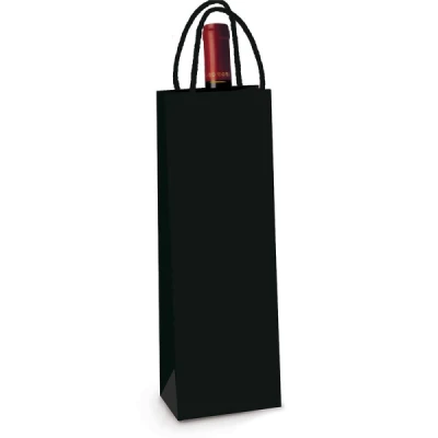 SACOLA PARA GARRAFA SACOLA PRETA FOSCA 35X13X8CM 14000438 - CROMUS