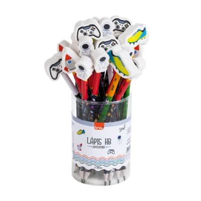 LAPIS DE ESCREVER HB PRETO ESTAMP.ADVENT.C.BORRACHA  LP7216 BRW