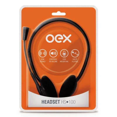 FONE DE OUVIDO COM MICROFONE HEADSET P2 CABO 1.8M UNIDADE 47.9700 - OEX