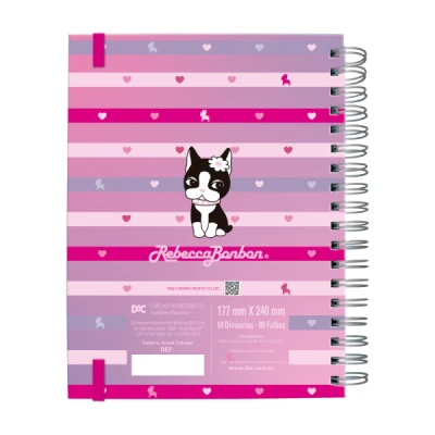 CADERNO SMART 10 DIV 80F COLEGIAL REBECCA BONBON (177X240MM) REF5543 DAC