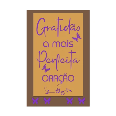 QUADRO MEDIO FRASE TUDO POSSO MDF 28X20 QMF-062 BELLA ARTE