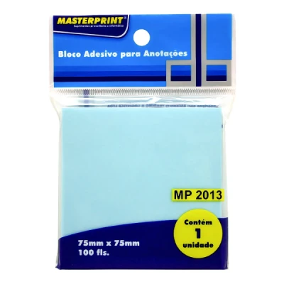 BLOCO ADESIVO ANOTACOES 75X75 C/100F MASTERPRINT