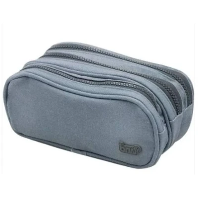 ESTOJO 3 ZIP NYLON JEANS CINZA ET0145 BRW