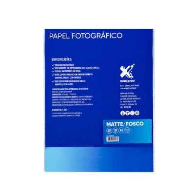 PAPEL FOTO MATE 170G C/50 FLS MAXPRINT