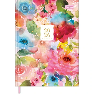 Agenda Costurada Diária 12,3 x 16,6 cm Feminine 2026