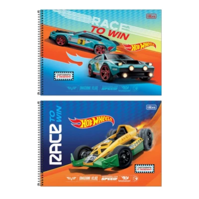 CADERNO DESENHO 80F ESP CD HOT WHEELS TILIBRA
