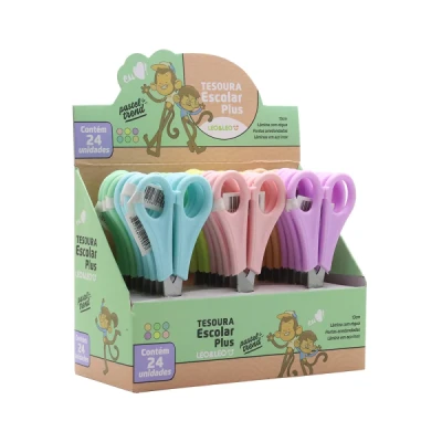 TESOURA ESCOLAR LEONORA PASTEL