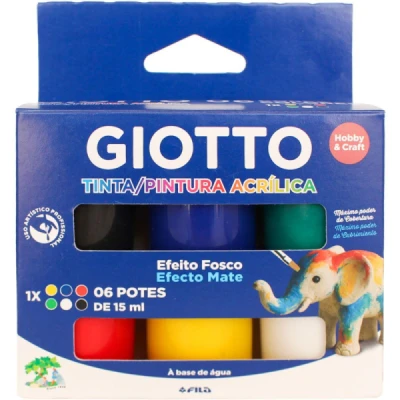 TINTA ACRILICA GIOTTO 15ML 06 CORES UNIDADE B230006 - CANSON