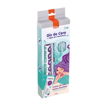 GIZ DE CERA RETRÁTIL + RÉGUA DE CRESCIMENTO SEA C/8 PC GZ2003 BRW