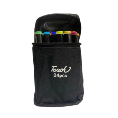 MARCADOR ARTISTICO TOUCH 24CORES C/BOLSA UNIDADE MKB-24 - NOVA RIO