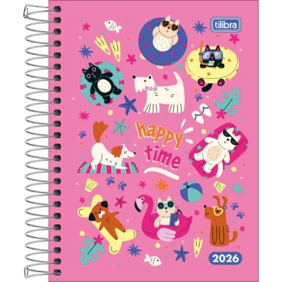 Agenda Espiral Diária 11,7 x 16,4 cm D+ Feminina 2026