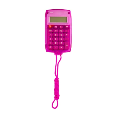 CALCULADORA 8 DIG C/CORDAO ROSA CC0011 BRW