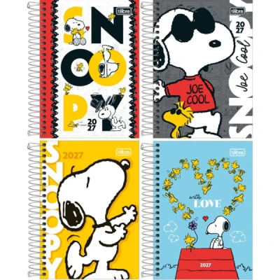 AGENDA ESPIRAL SNOOPY M5 (129X187MM) 2027 TILIBRA