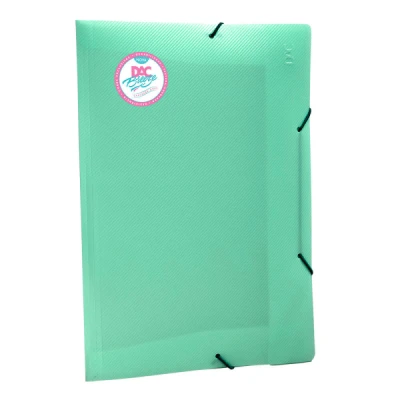 PASTA ELASTICA PLASTICA FINA OFICIO VERDE PASTEL BREEZE REF801PP - DAC