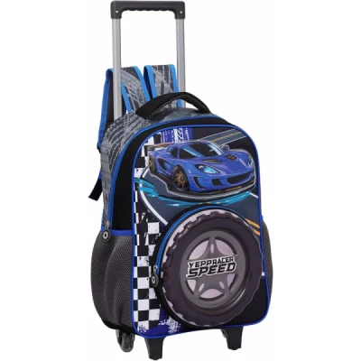 MOCHILA C/RODA INFANTIL MASCULINA YEPPRACER SPEED YEPP