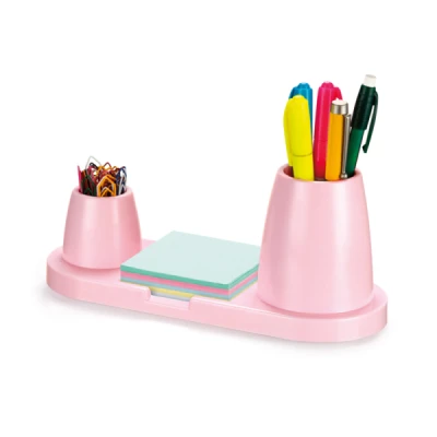PORTA CANETA TRIO PLUS AZUL E ROSA PASTEL SELADO - MAXCRIL